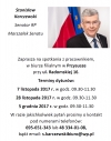 Marszałek Senatu Stanisław Karczewski zaprasza na spotkania z jego pracownikiem w biurze w Przysusze.