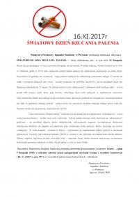 16.XI.2017r. ŚWIATOWY DZIEŃ RZUCANIA PALENIA