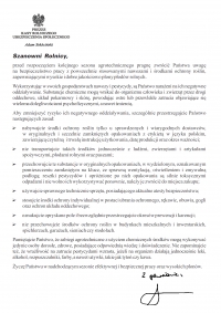 Apel Prezesa KRUS  o przestrzeganie zasad bezpieczeństwa przy stosowaniu środk&oacute;w ochrony roślin.