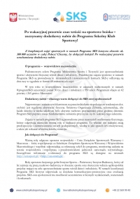 Program Szkolny Klub Sportowy