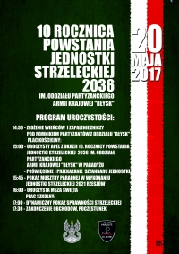 10 ROCZNICA POWSTANIA JEDNOSTKI STRZELECKIEJ