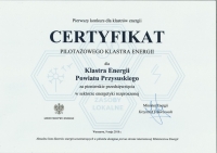 Powiat Przysuski wyr&oacute;żniony przez Ministerstwo Energii.