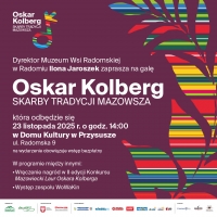 Zaproszenie na uroczystą galę &bdquo;Oskar Kolberg &ndash; Skarby Tradycji Mazowsza&rdquo;