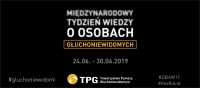 MIĘDZYNARODOWY TYDZIEŃ WIEDZY O OSOBACH GŁUCHONIEWIDOMYCH 24 - 30 czerwca 2019