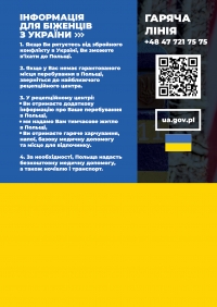 Ulotka dla uchodźc&oacute;w