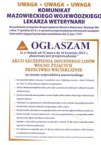 Szczepienie lis&oacute;w